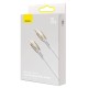 PD кабель Baseus Glimmer Series Fast Charging Data Cable Type-C to iP Lightning 20W 1m White CADH000002