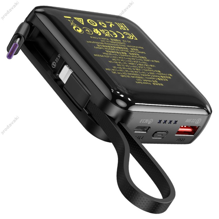 Повербанк портативний акумулятор Power bank Hoco Q23 Blade 22.5W 10000 mAh Black