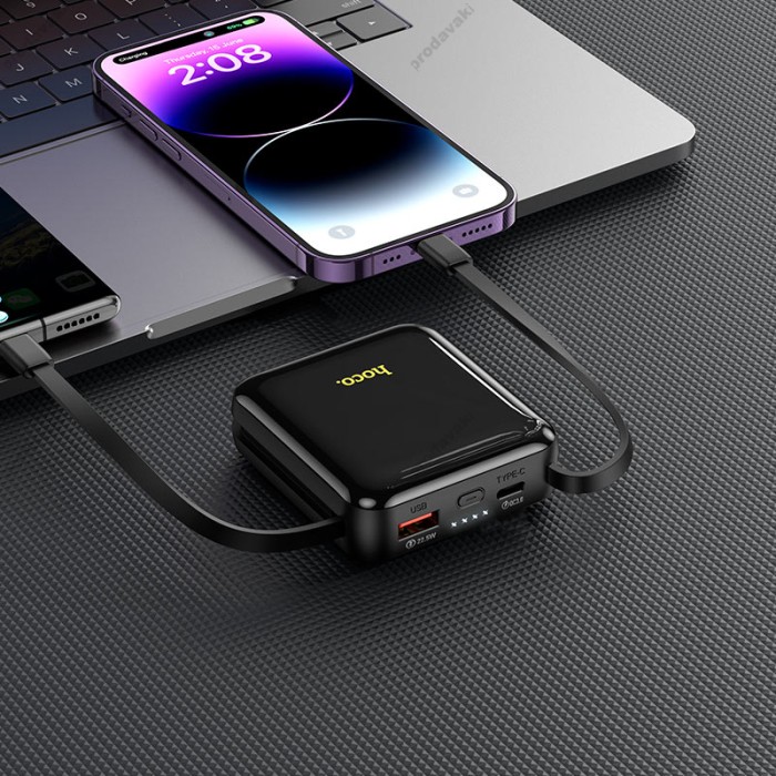 Повербанк портативний акумулятор Power bank Hoco Q23 Blade 22.5W 10000 mAh Black
