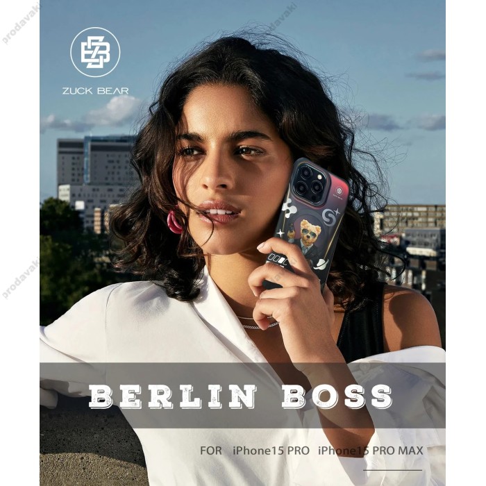 Чохол Zuck Bear Berlin Boss TPU MagSafe Case iPhone 15 Pro Eins Suave