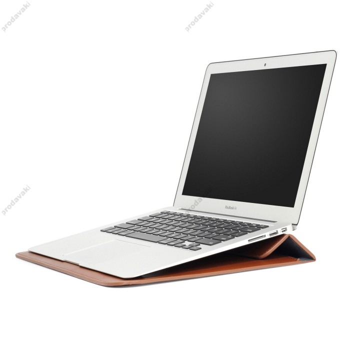 Чохол-конверт-підставка xVibe Leather PU для MacBook ноутбука планшета 13"-14.2" Brown