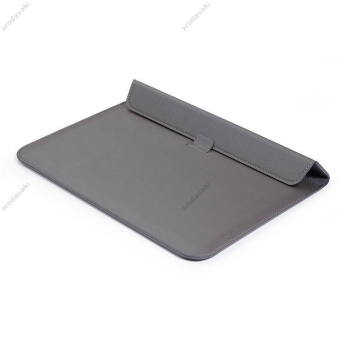 Чохол-конверт-підставка xVibe Leather PU для MacBook ноутбука планшета 13"-14.2" Grey