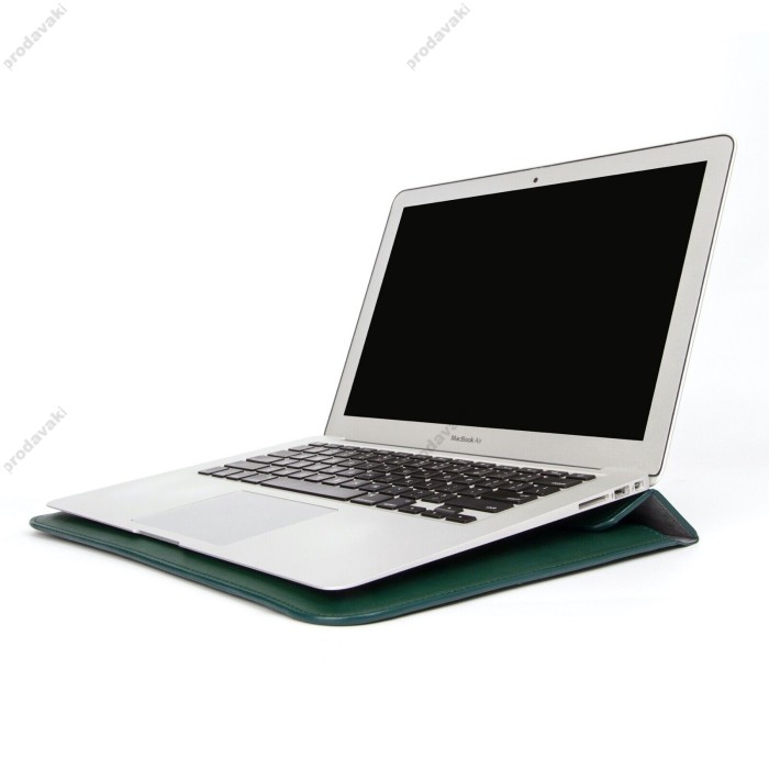 Чохол - конверт - підставка xVibe Leather PU для MacBook/ноутбук 11/12 Dark Green