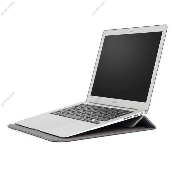 Чохол-конверт-підставка xVibe Leather PU для MacBook ноутбука планшета 13"-14.2" Grey