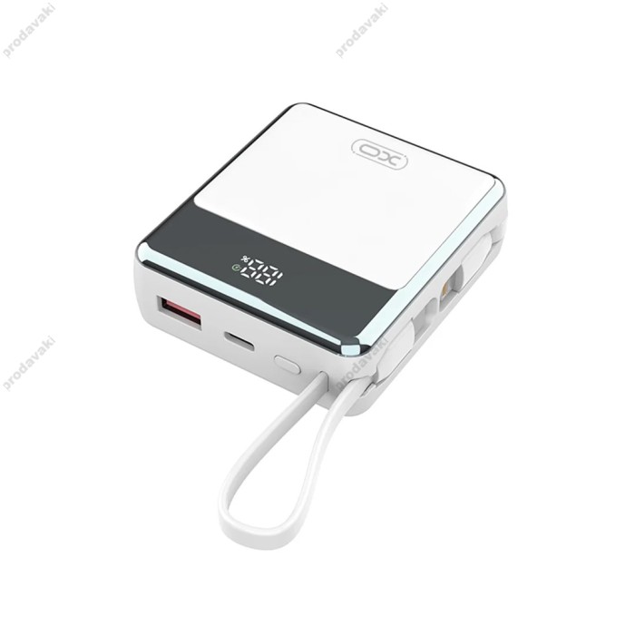 Повербанк портативний акумулятор Power bank XO PR224 fast charging dual line 10000 mAh White