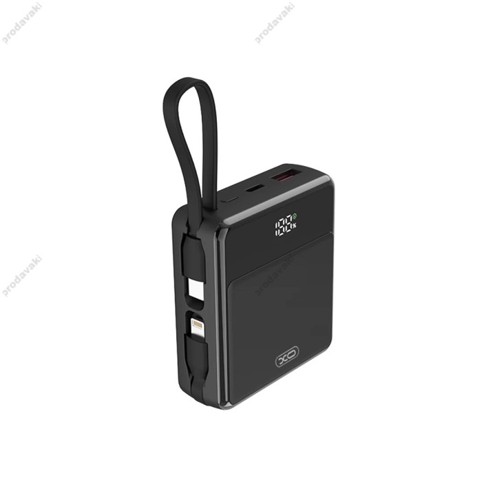 Повербанк портативний акумулятор Power bank XO PR224 fast charging dual line 10000 mAh Black