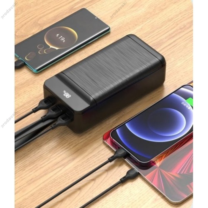 Повербанк портативний акумулятор Power bank XO PR159 Fast-charging 22.5W 60000 mAh Black