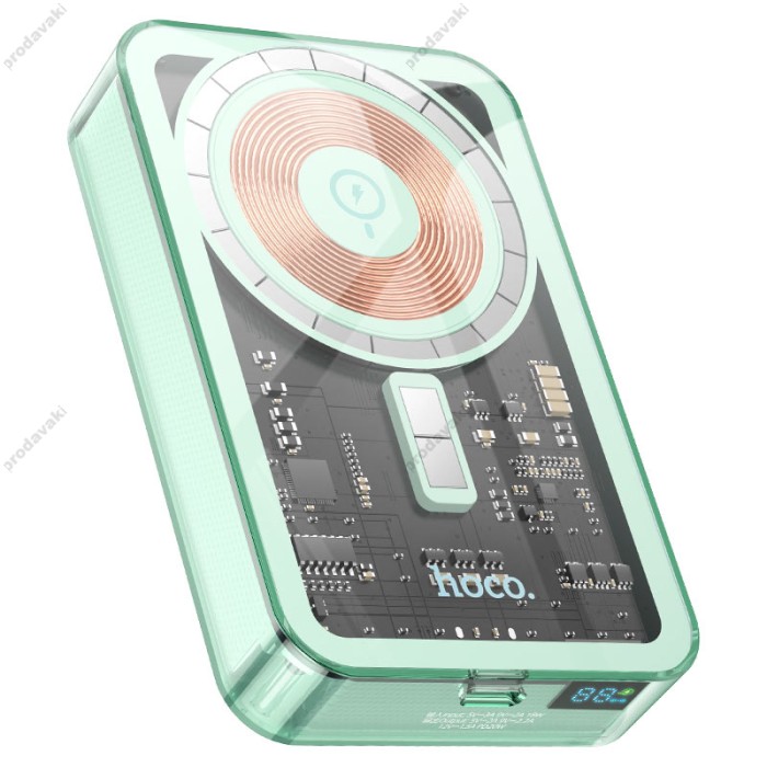 Повербанк портативний акумулятор Power Bank Hoco Q14A MagSafe Ice Crystal PD 20W 10000 mAh Blue