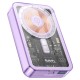 Повербанк портативний акумулятор Power Bank Hoco Q14A MagSafe Ice Crystal magnetic PD 20W 10000 mAh Purple