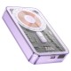 Повербанк портативний акумулятор Power Bank Hoco Q14A MagSafe Ice Crystal magnetic PD 20W 10000 mAh Purple