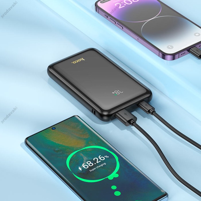 Повербанк портативний акумулятор Power bank Hoco Q21 Great 22.5W 10000 mAh Black