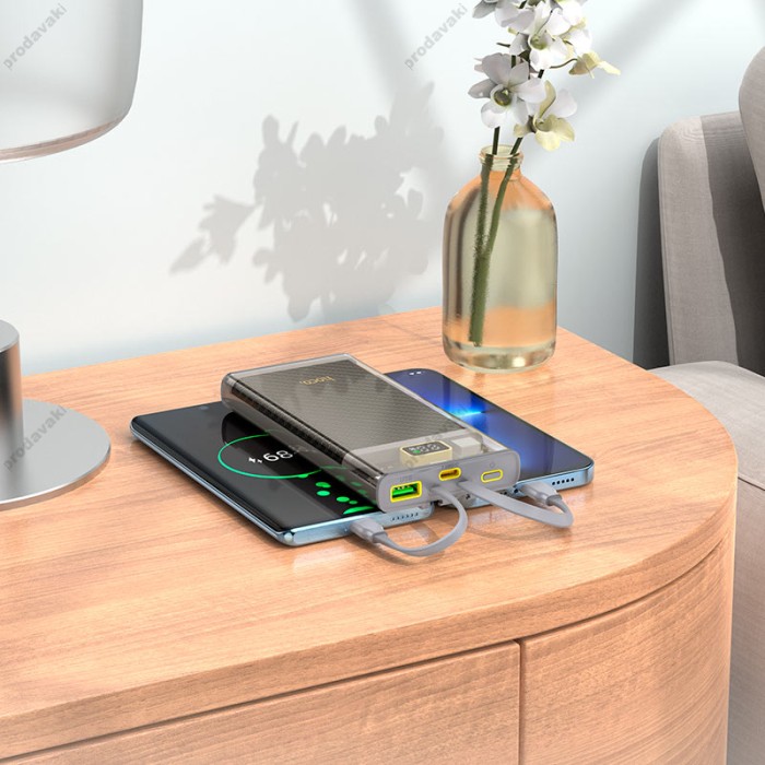 Повербанк портативний акумулятор Power bank Hoco J104 Discovery edition 22.5W 10000 mAh Grey