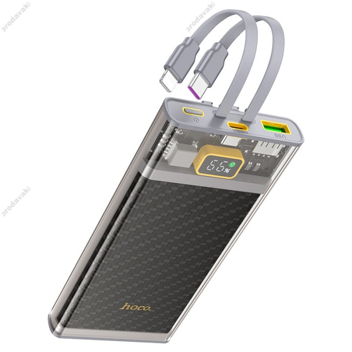Повербанк портативний акумулятор Power bank Hoco J104 Discovery edition 22.5W 10000 mAh Grey