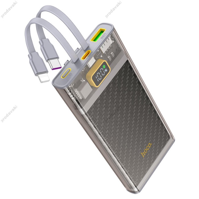 Повербанк портативний акумулятор Power bank Hoco J104 Discovery edition 22.5W 10000 mAh Grey