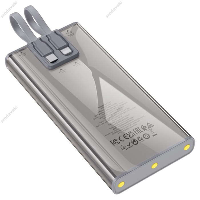 Повербанк портативний акумулятор Power bank Hoco J104 Discovery edition 22.5W 10000 mAh Grey