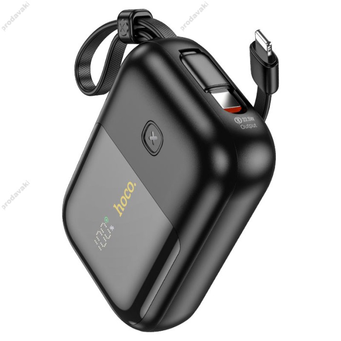 Повербанк портативний акумулятор Power bank Hoco Q20 Fountain 22.5W 10000 mAh Black