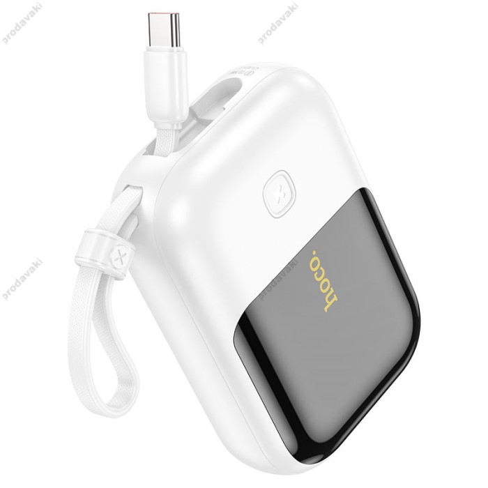 Повербанк портативний акумулятор Power Bank Hoco Q20 Fountain 22.5W 10000 mAh White