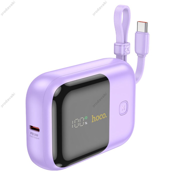 Повербанк портативний акумулятор Power Bank Hoco Q20 Fountain 22.5W 10000 mAh Purple