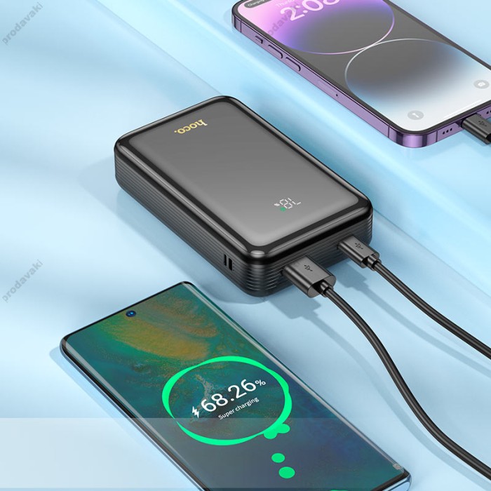 Повербанк портативний акумулятор Power bank Hoco Q21A Great fully compatible 22.5W 20000 mAh Black