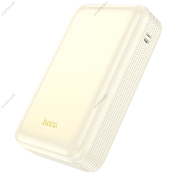 Повербанк портативний акумулятор Power Bank Hoco Q21A Great fully compatible 22.5W 20000 mAh milky white