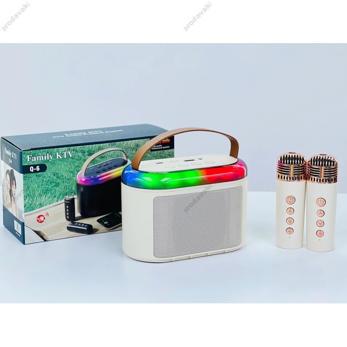Портативна колонка Bluetooth CH Q-6 мікрофон 1шт 5W White
