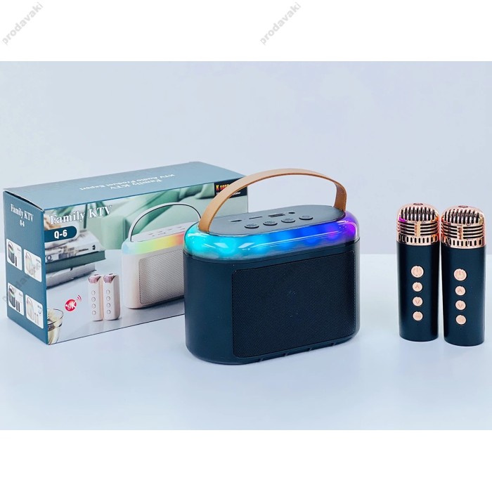 Портативна колонка Bluetooth CH Q-6 мікрофон 1 шт 5W Black