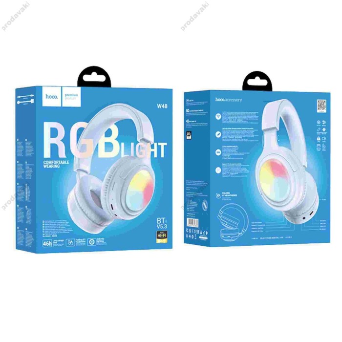 Бездротові Bluetooth навушники Hoco W48 Focus BT headphones Blue