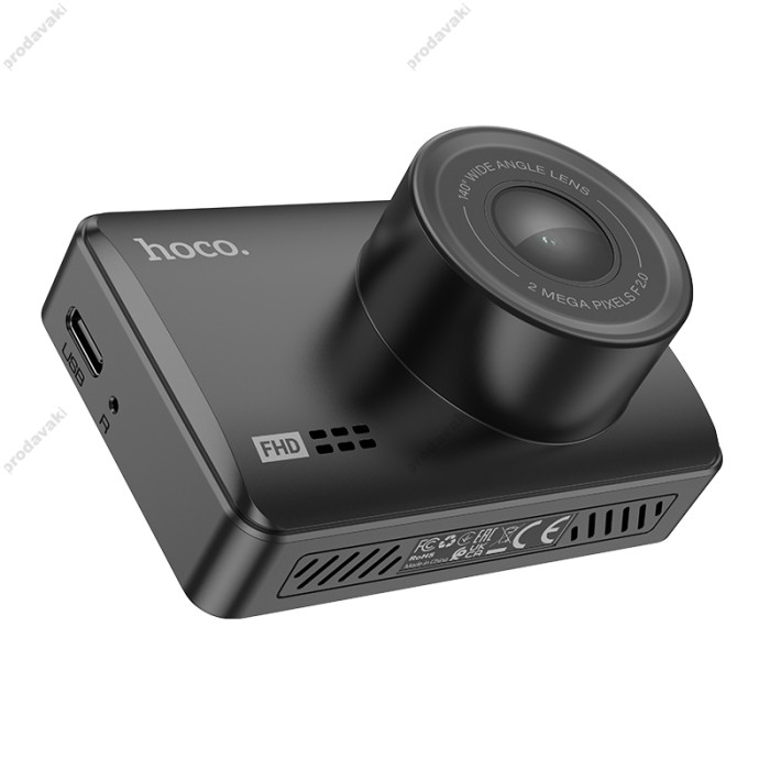 Відеореєстратор HOCO DV3 Driving Dual Channel Recorder камера заднього виду Black