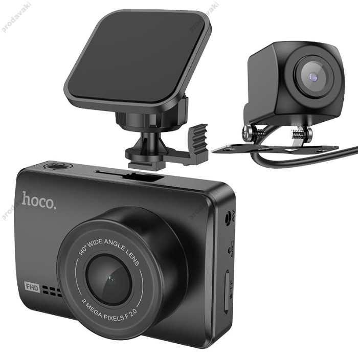 Відеореєстратор HOCO DV3 Driving Dual Channel Recorder камера заднього виду Black