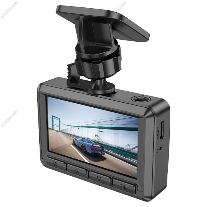 Відеореєстратор HOCO DV3 Driving Dual Channel Recorder камера заднього виду Black