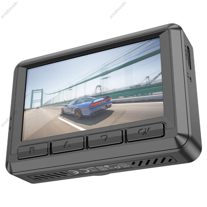Відеореєстратор HOCO DV3 Driving Dual Channel Recorder камера заднього виду Black