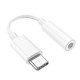 AUX-кабель аудіоадаптер Adapter USB C To 3.5mm Hoco LS35 White