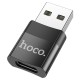 Перехідник Adapter USB-A To USB-C Hoco UA17 Black
