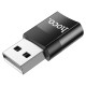 Перехідник Adapter USB-A To USB-C Hoco UA17 Black