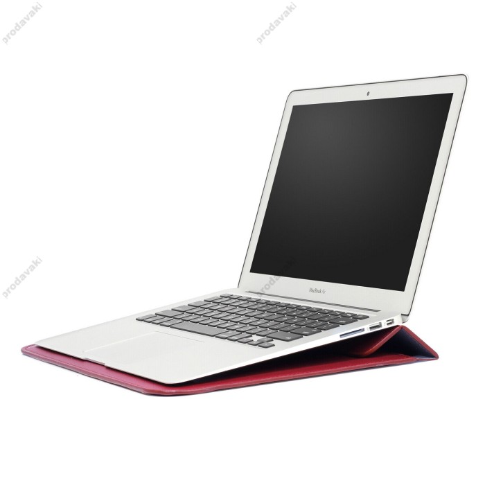 Чохол-конверт-підставка xVibe Leather PU для MacBook ноутбука планшета 13"-14.2" Wine red