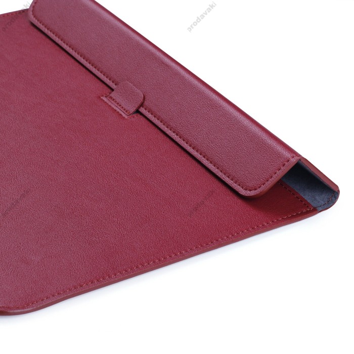 Чохол-конверт-підставка xVibe Leather PU для MacBook ноутбука планшета 13"-14.2" Wine red