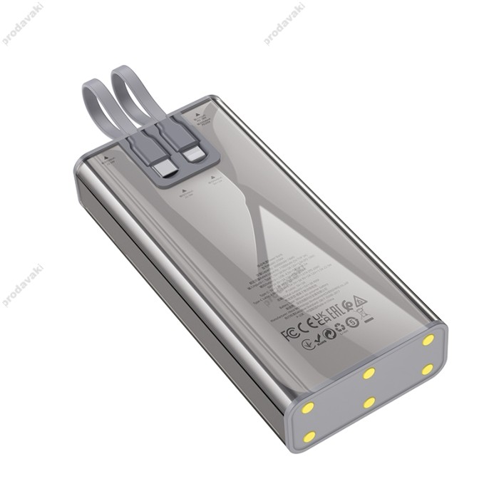 Повербанк портативний акумулятор Power bank Hoco J104A Discovery edition 22.5W 20000 mAh Grey