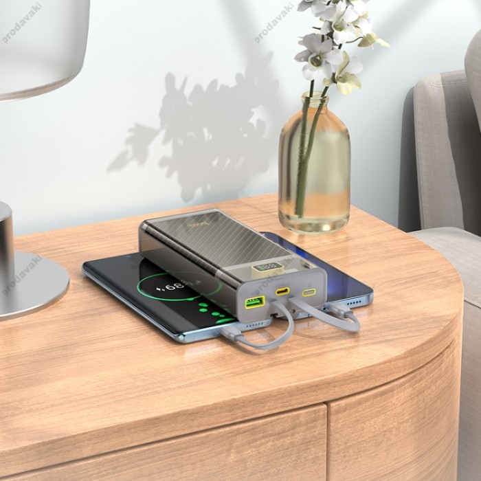 Повербанк портативний акумулятор Power bank Hoco J104A Discovery edition 22.5W 20000 mAh Grey