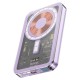 Повербанк портативний акумулятор Power Bank Hoco Q14 MagSafe Ice Crystal magnetic PD 20W 5000 mAh Purple