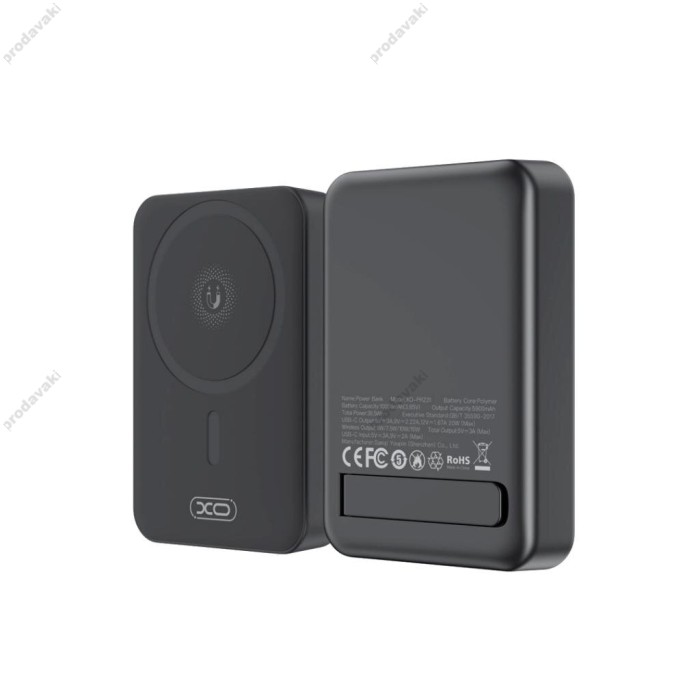 Повербанк портативний акумулятор Power bank XO PR231 MagSafe магнітний 20W 10000 mAh Black