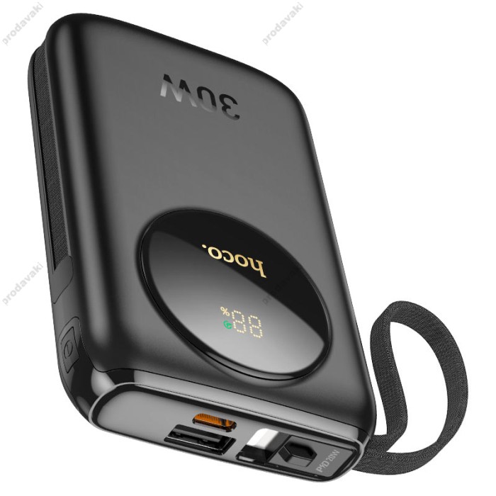 Повербанк портативний акумулятор Power bank Hoco Q19 Lucky 30W 10000 mAh Black