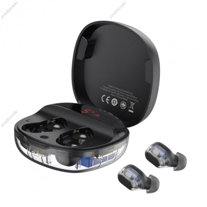 Бездротові Bluetooth навушники Baseus WM01 Plus Encok True Wireless Earphones BT 5.0 Black NGWM01P-01