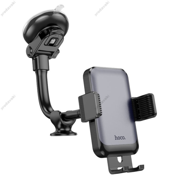 Автомобільний тримач Hoco H27 Rock push-type car holder (center console) Black