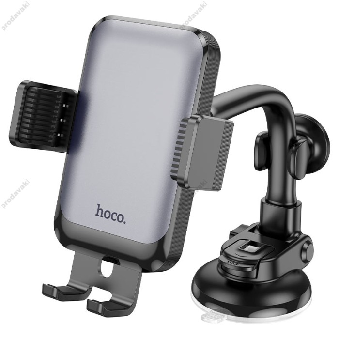 Автомобільний тримач Hoco H27 Rock push-type car holder (center console) Black