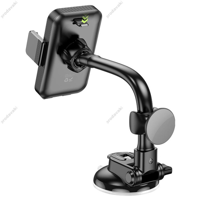 Автомобільний тримач Hoco H27 Rock push-type car holder (center console) Black