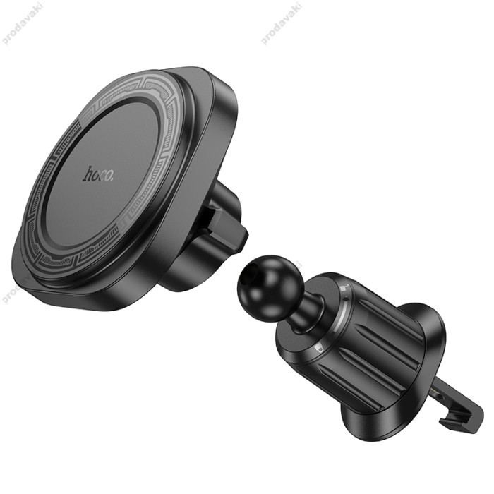Автомобільний тримач Hoco H28 Rainbow ring magnetic car holder (air outlet) Black