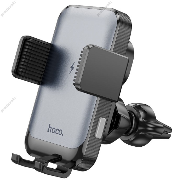 Автомобільний тримач із бездротовою зарядкою Hoco HW9 Climber smart wireless charging car holder 15W Black