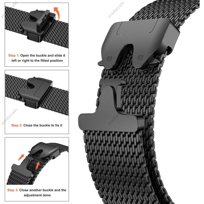 Ремінець Titanium Milanese Loop для ремінця Apple Watch 42mm / 44mm / 45mm / 49mm Black