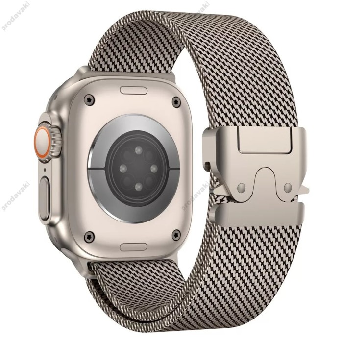 Ремінець Titanium Milanese Loop для ремінця Apple Watch 42mm / 44mm / 45mm / 49mm Natural Titanium