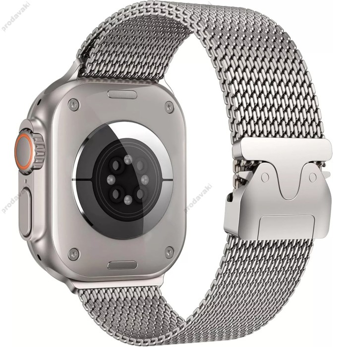 Ремінець Titanium Milanese Loop для ремінця Apple Watch 42mm / 44mm / 45mm / 49mm Silver